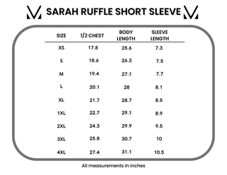 Sarah Ruffle Short Sleeve - Blushwood Floral