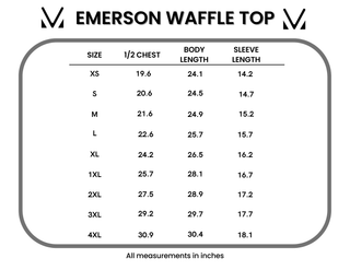 Emerson Waffle Top - Black