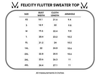 Felicity Flutter Sweater Top - Ivory