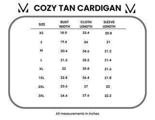 Cozy Cardigan - Tan