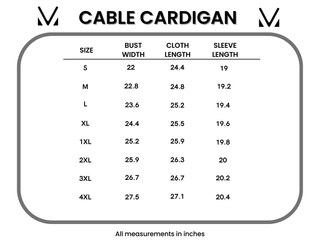 Cable Cardigan - Grey
