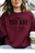 Maroon Gildan Sweatshirt