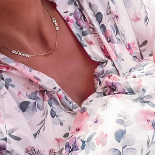 Custom Cherish Multiple Name Necklace - Water Resistant