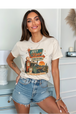 Natural Gildan Tee