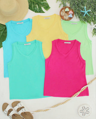 Noelle Tank - Aqua