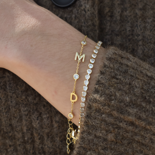 Custom Ascot Initial Bracelet - Water Resistant