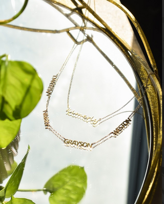 Custom Cherish Multiple Name Necklace - Water Resistant