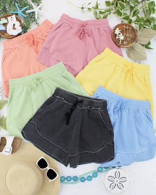French Terry Stevie Shorts - Lemon