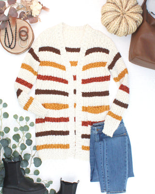 Fall Striped Cardigan