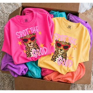 Spot The Good Graphic Tee - Leopard