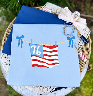 Coquette May Freedom Forever Fly Pocket & Back Graphic Tee 🇺🇸✨