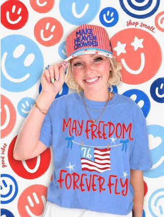 Coquette May Freedom Forever Fly Graphic Tee - Front Only 🇺🇸✨