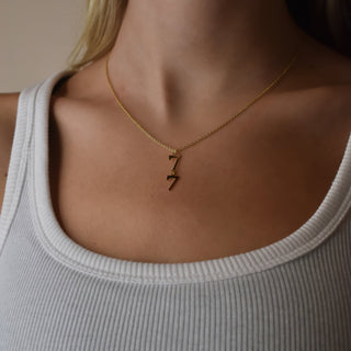 Custom Cleo Vertical Name Necklace - Water Resistant