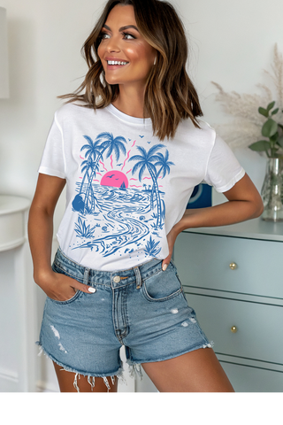 Sunset Tropics Graphic Tee