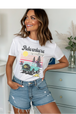 White Gildan Tee