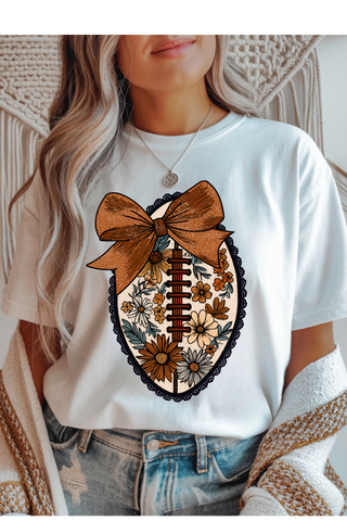 Floral Football Graphic Tee