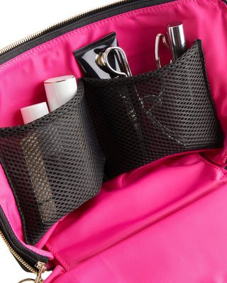 Vacationer Makeup Bag - Black/Leopard