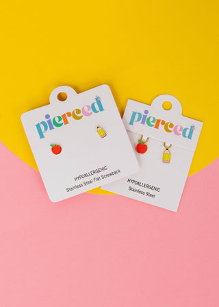 Apple and Pencil Charm