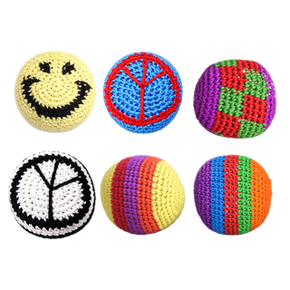 Extreme Retro Hand-Knitted Kick Pouch Footbag