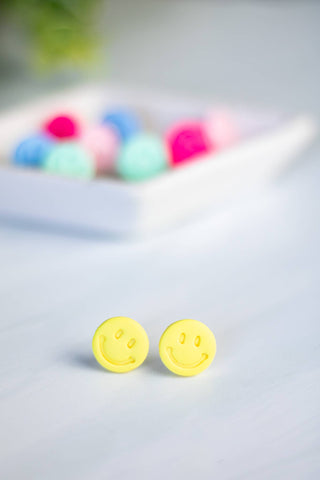 Spring Mini Smiley Face Studs