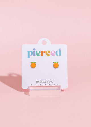 Orange Flatback Earrings