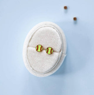 Softball Flat Back Earring