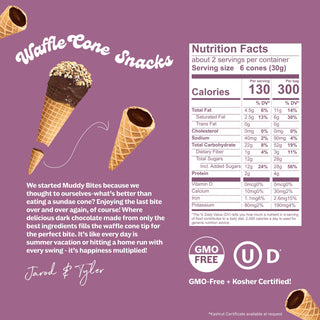 Dark Chocolate Bite-Sized Waffle Cones Snacks