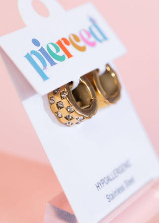 Chunky Diamond Huggies