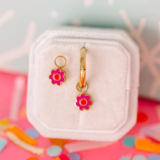 Pink Flower Charms