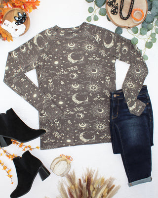 Blair Long Sleeve Top - Celestial Nights