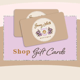 Shop Gift Cards, Sassy Latte Boutique, Goshen, Ohio.