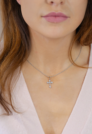 Juliet Cross Charm in Pink