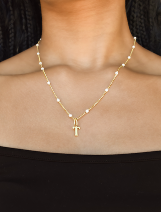 Pearl Chain Necklace - Threader Chain for Charms and Initials