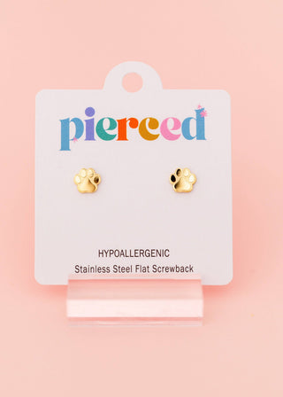 Paw Print Flat-Back Earring