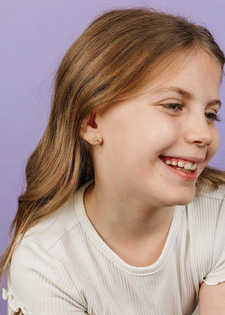 Rainbow & Pot of Gold Flat Back Earring