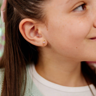 Pink Holiday Lights Flatback Earrings