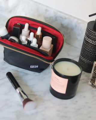 Everyday Makeup Bag — Black/Leopard