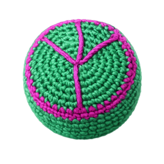 Extreme Retro Hand-Knitted Kick Pouch Footbag