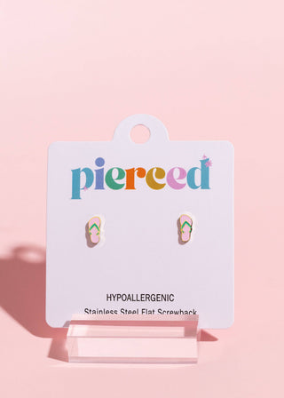 Flip Flop Flat Back Earring