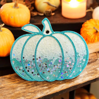 Teal Sparkle Pumpkin Freshie