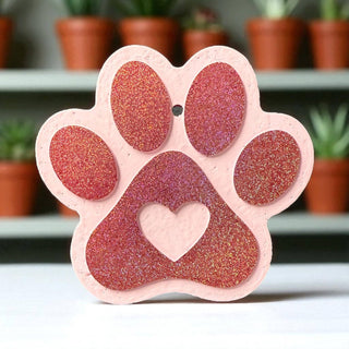 Pink Paw Print Freshie