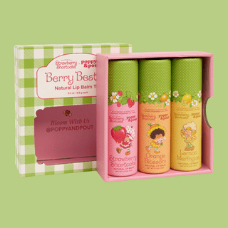 Poppy & Pout Limited Edition Lip Balm Trio - Berry Besties