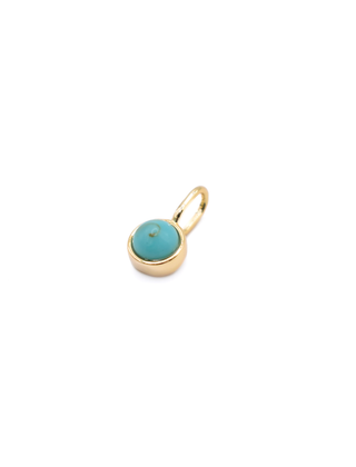 Bezel Set Charm - Turquoise