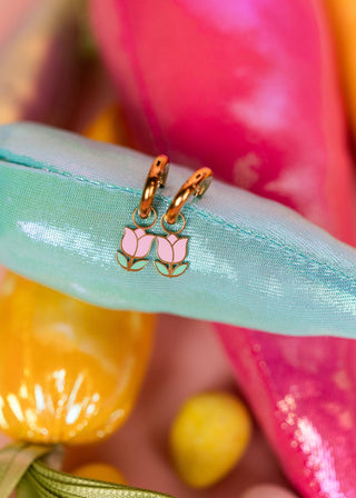Pink Tulip Charms