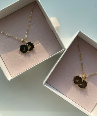 Harper Initial Charm in Gold with CZ Crystals