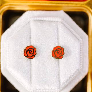 Rose Flat Back Earring