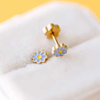 Periwinkle Tiny Daisy Stud Earrings