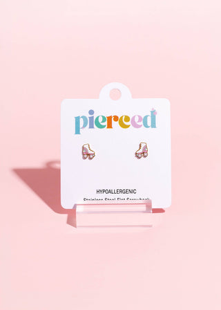 Roller Skate Flat Back Earrings