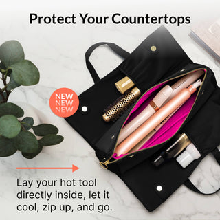 Hair Tools Bag - Black/Pink