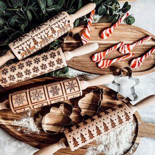 Embossed Rolling Pin Baking Gift Set